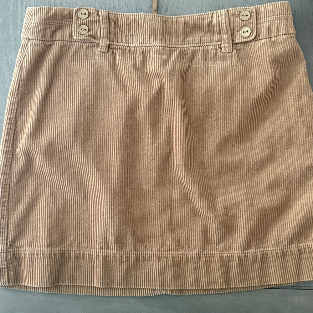 LOFT Beige Corduroy Skirt